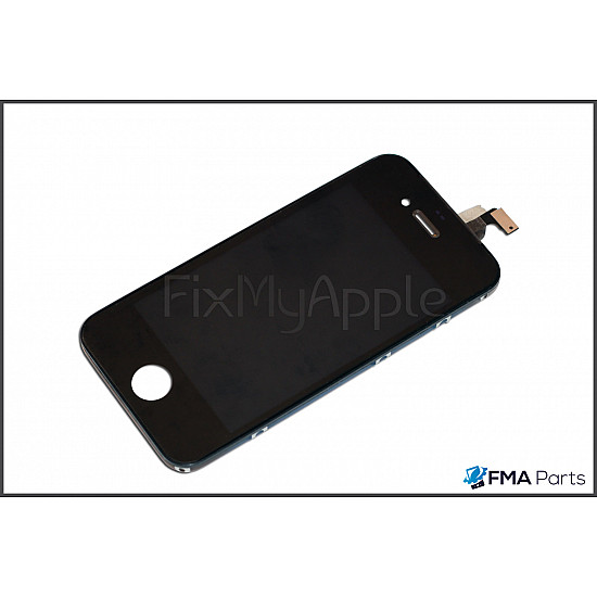 LCD Touch Screen Digitizer Assembly - Black [Premium Aftermarket] (With Adhesive) for iPhone 4